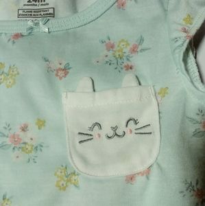 Carters Baby Girl 2 piece Floral Pajama Set